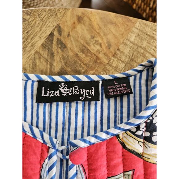 Liza Byrd The Madeline Reversible Quilted Jacket Women's Size L Scarlett Monkey - Picture 6 of 10